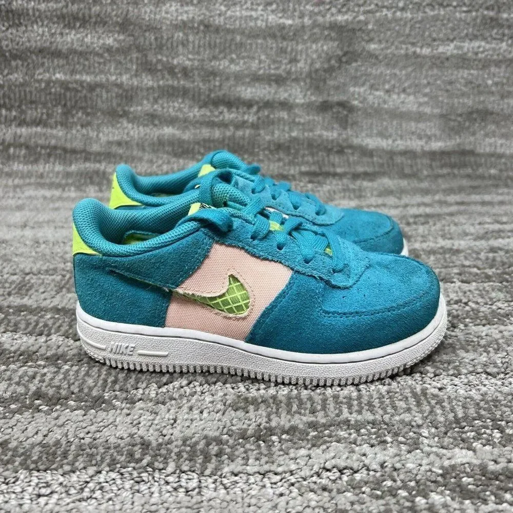 Nike Air Force 1 LV8 TD oracle blue ghost green Size 10C sneaker CJ4112 300